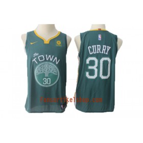 NBA Golden State Warriors Trikot Stephen Curry 30 Nike 2017-18 Grün Swingman - Herren